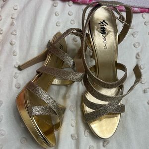 FIONI NIGHTS GOLD HEELS